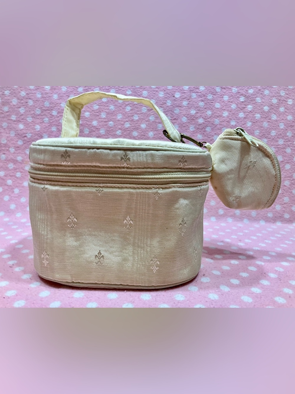 Oscar de la Renta Cream Travel/Cosmetic Bag NWT